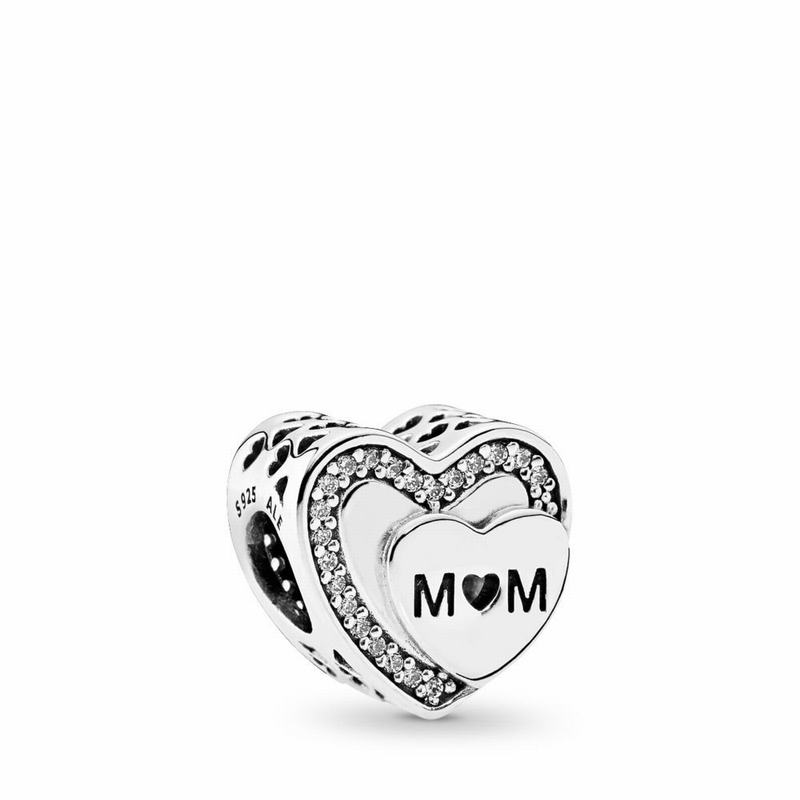 Pandora Tribute To Mom Charm - Sterling Silver/Cubic Zirconia - Canada | UF5287JG